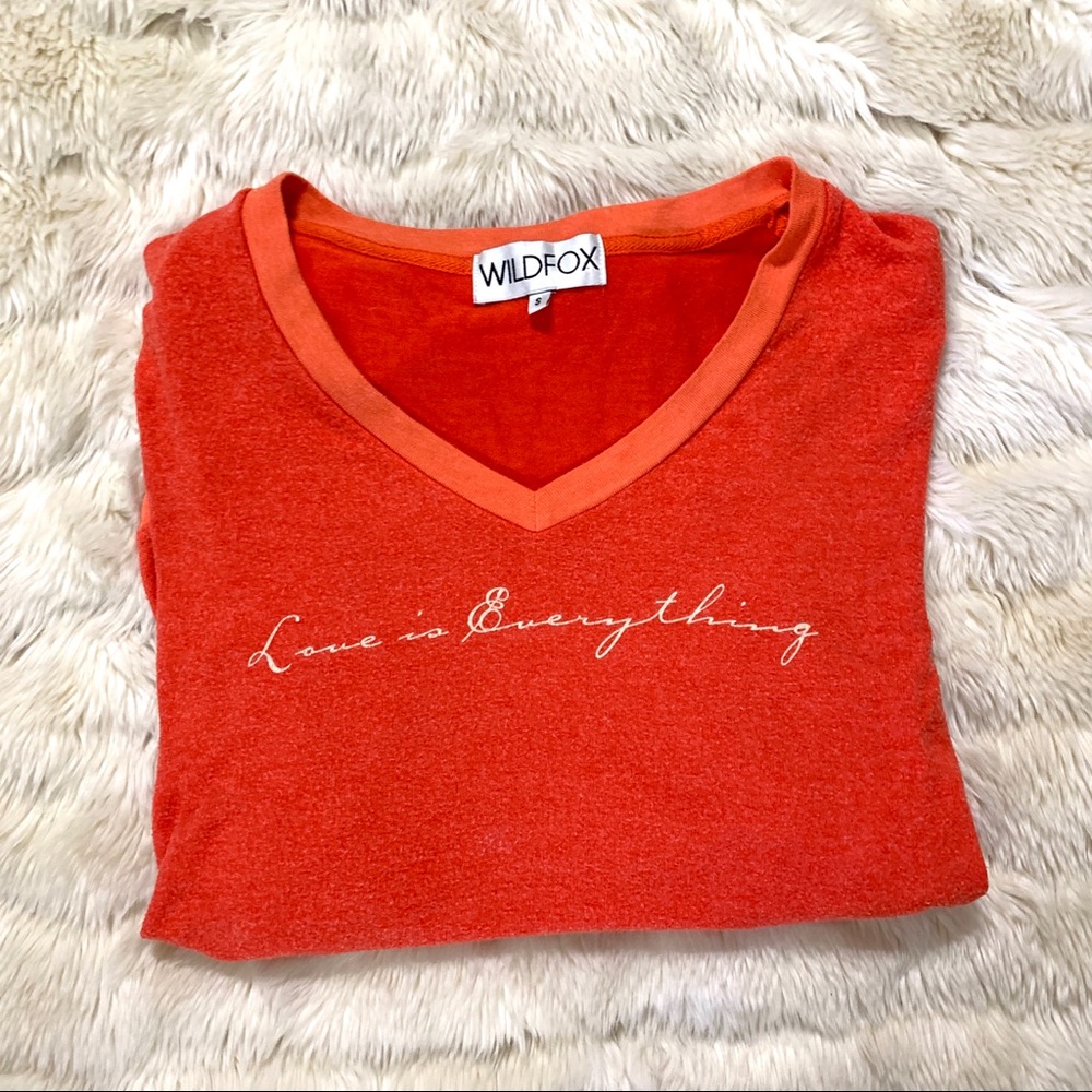 WILDFOX Love is everything cozy sweater in orange